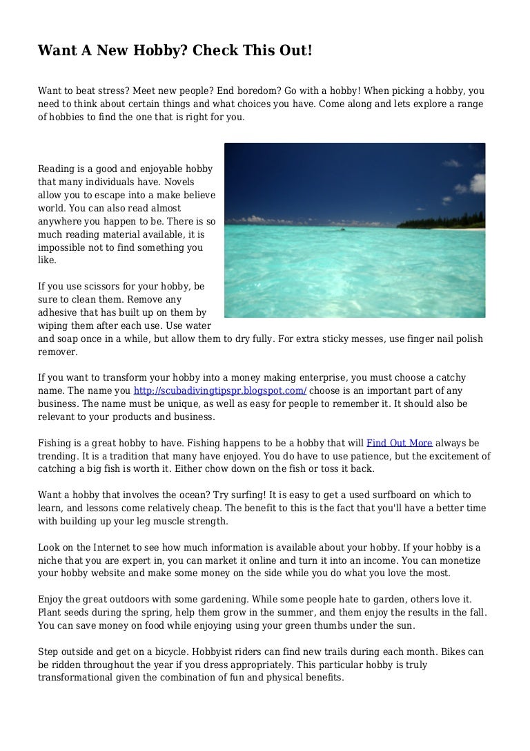 How to choose the right hobby - tips and lists of hobbies 81 How to choose the right hobby - tips and lists of hobbies 67